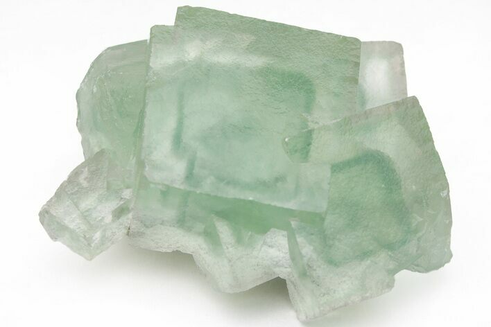 Green Cubic Fluorite Crystals with Phantoms - China #216222